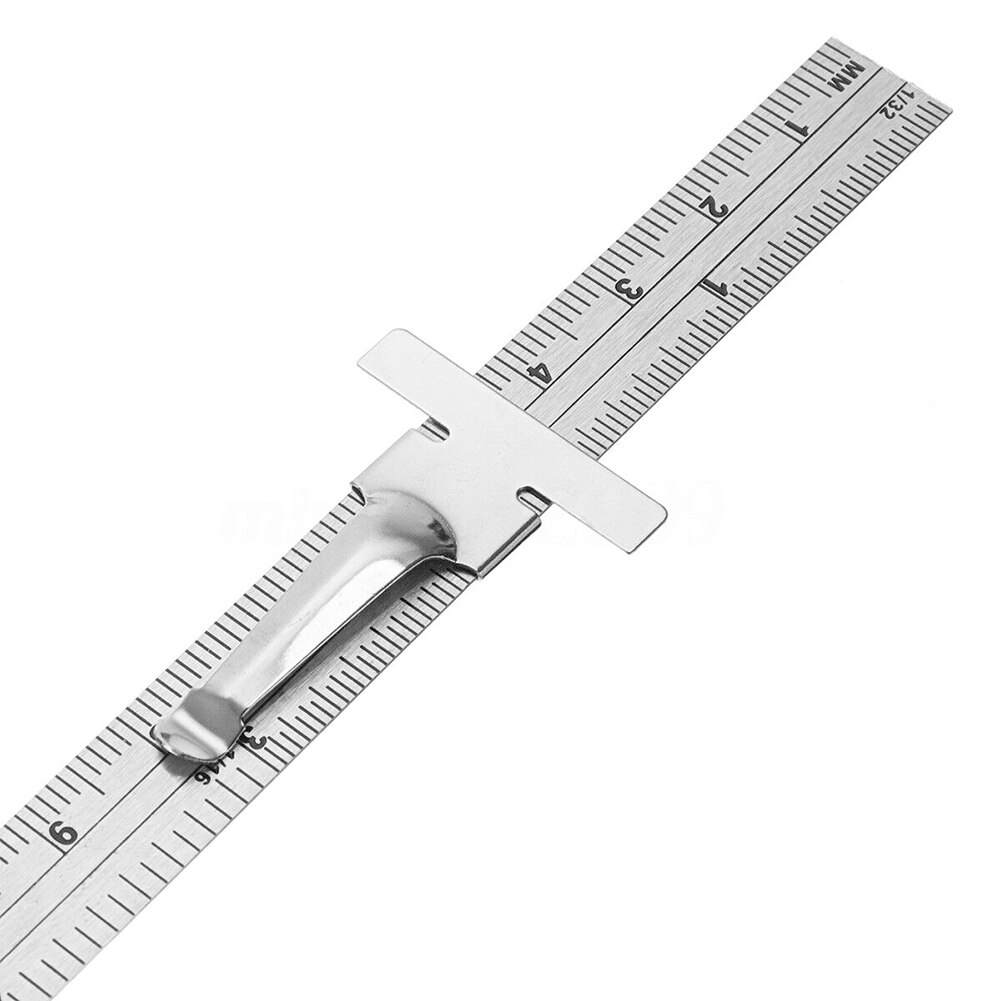 6 Inch Marking Sliding Scale Stainless Steel Measuring Tool Accurate Hole Pocket Length Ruler Depth Gauge Portable Height