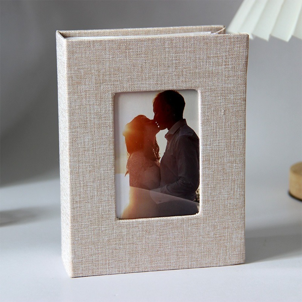 Nuovo album fotografico da 100 tasche 4x6 foto copertina in lino ottavino album di ritagli album fotografici scontrino-in poi scrivibili fai da te crescita dei bambini: giallo