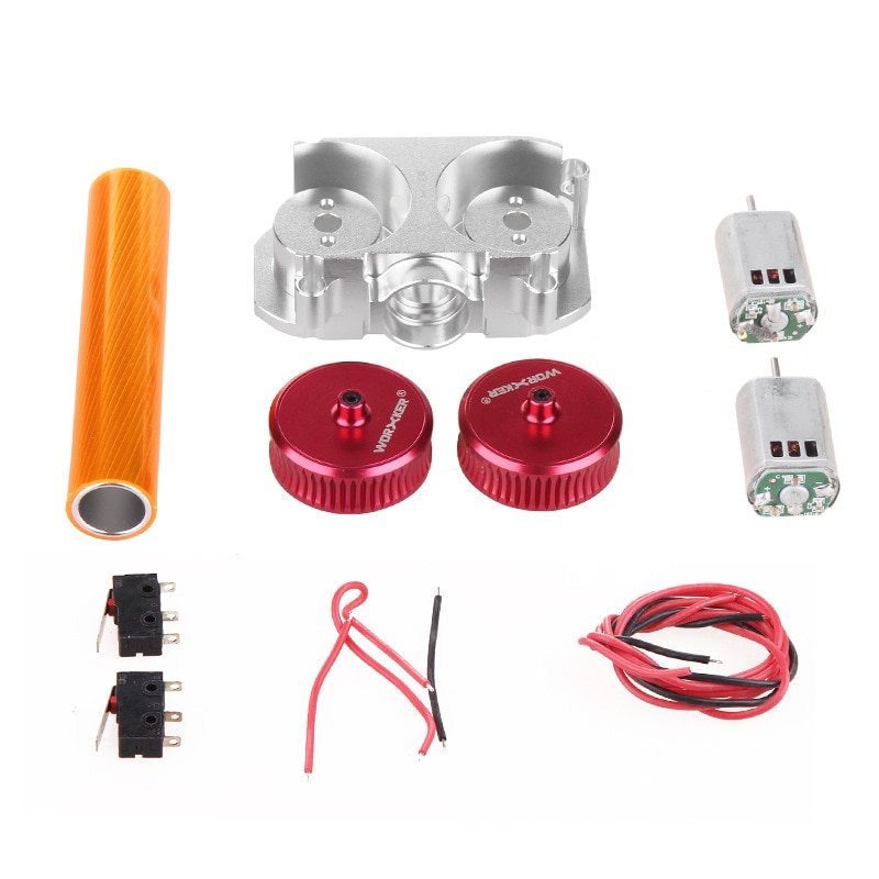 Werknemer Gemodificeerde Onderdelen Set Speelgoed Accessoires Voor Nerf Stf/CS-18 (Precieze Type) -Rood + Zilver Vliegwiel Motor Onderdelen