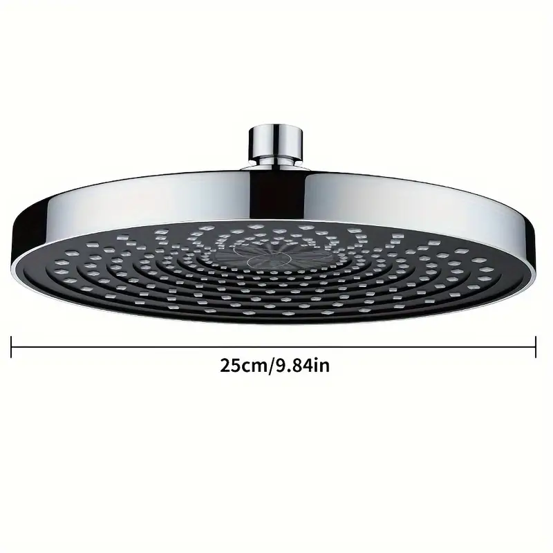 Top Spray Large Water Volume Booster Shower Head Pressurized Single Head Home Bathroom Shower Head Set: WHITE