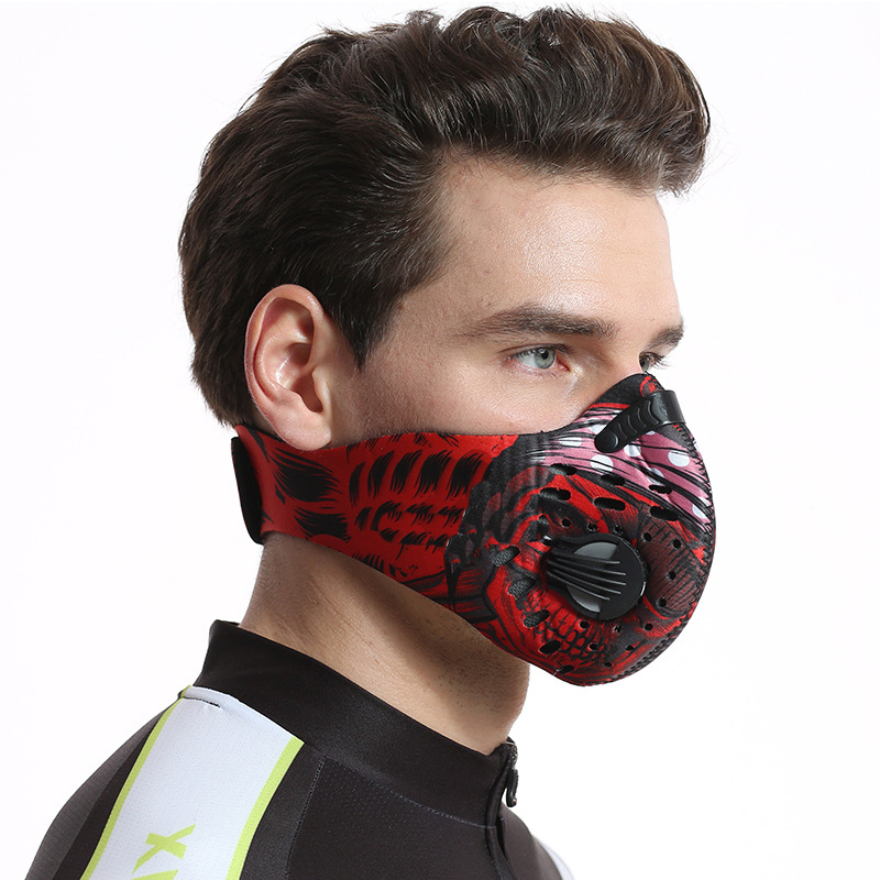 Radfahren halbe Gesicht Maske Filter Anit-nebel Anit-verschmutzung Atmungsaktive PM 2,5 Aktivkohle Sport ausbildung Fahrrad Staub maske