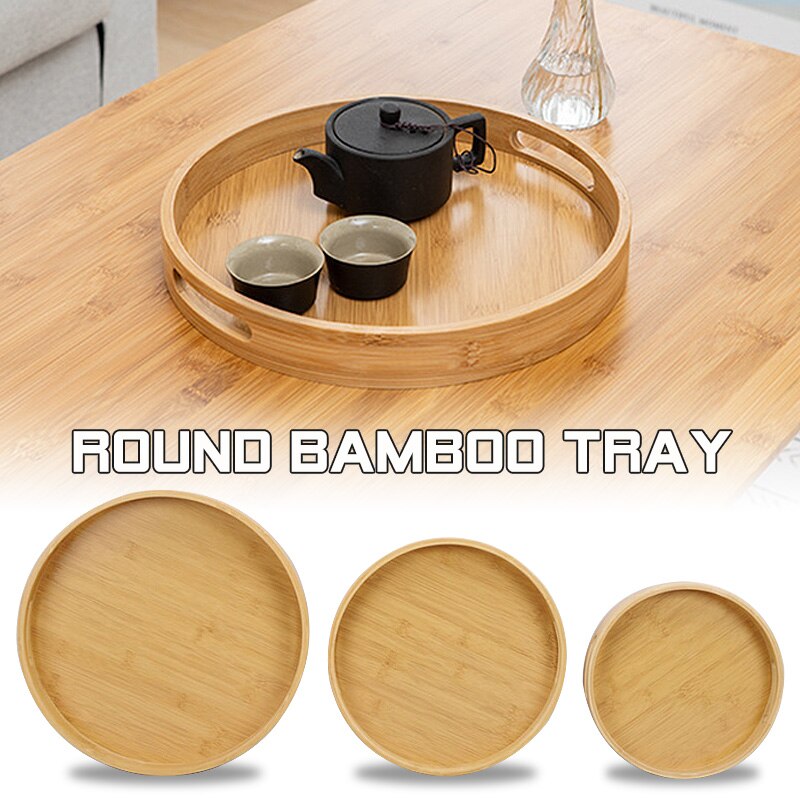 Japanese Style Bamboo Tea Tray Food Serving Plate Snack Deseert Plate Baking Bread fruit Dishes Drink Platter