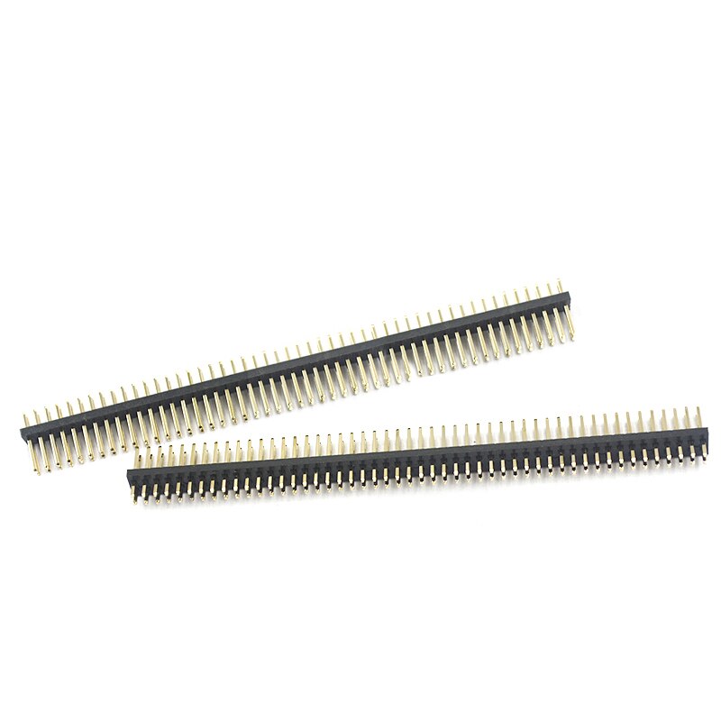 2.54mm Single Row single pin curved Pin Header Connector Strip Curved Needle Electronic Components Round Header connector