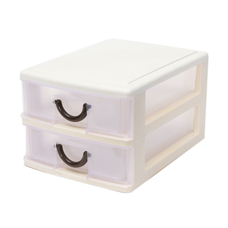 Drawer Durable Plastic Office Table Desktop Debris Cosmetic Drawer Style Holder Storage Box DIN889: M / White