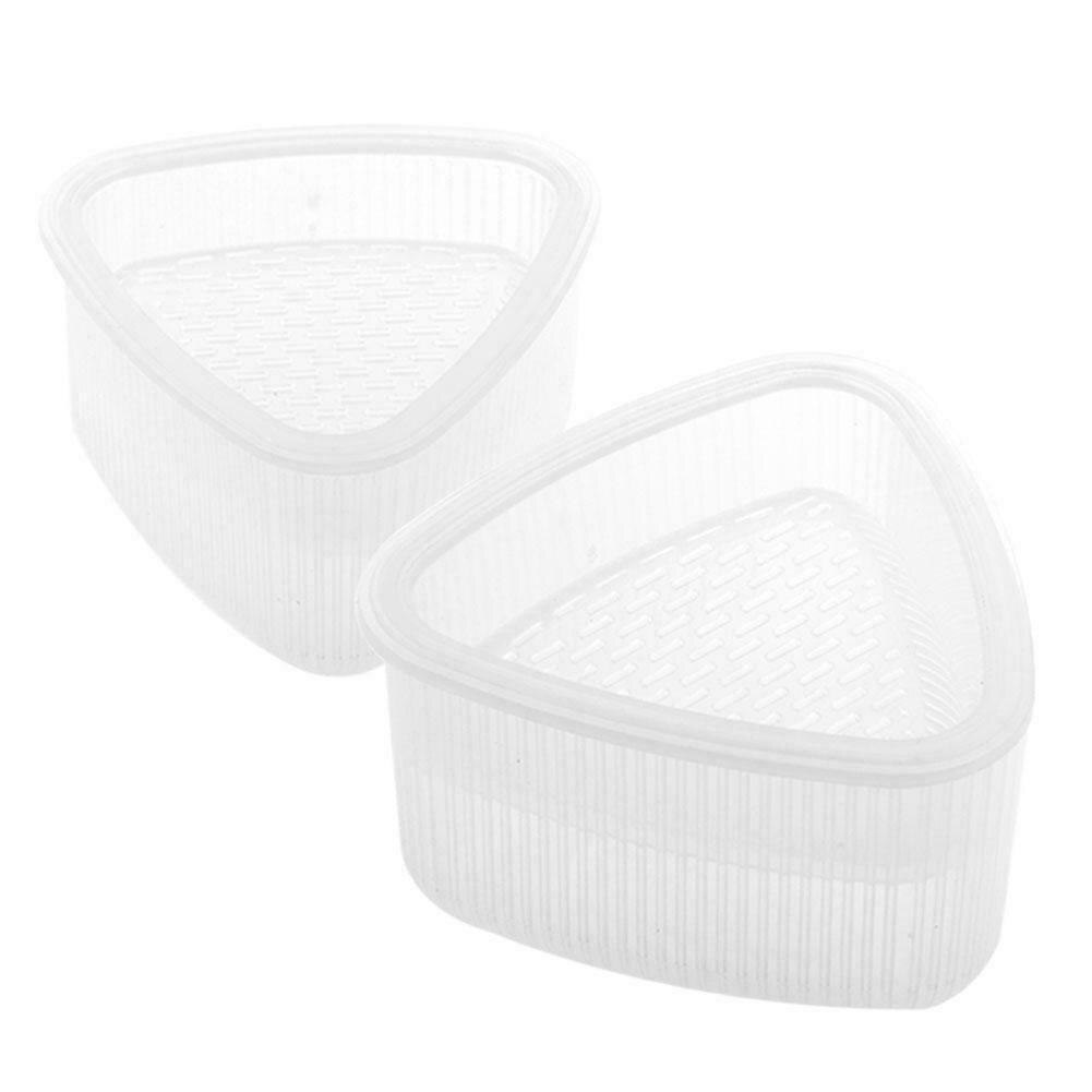 2 pcs/set Triangle Sushi Mold Food -Grade Plastic Rice Maker Press Tools Sushi Bento Food Mould Rice M6W6