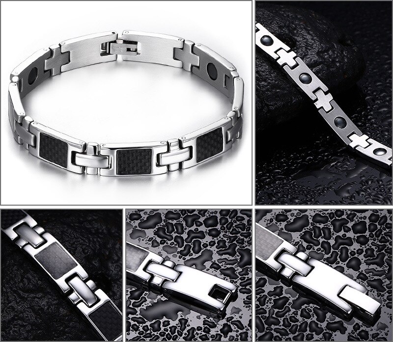 Zorcvens Mannen Magnetische Armbanden & Bangles Voor Mannen Sieraden Gezondheidszorg Carbon Fiber Hand Armbanden Bangles