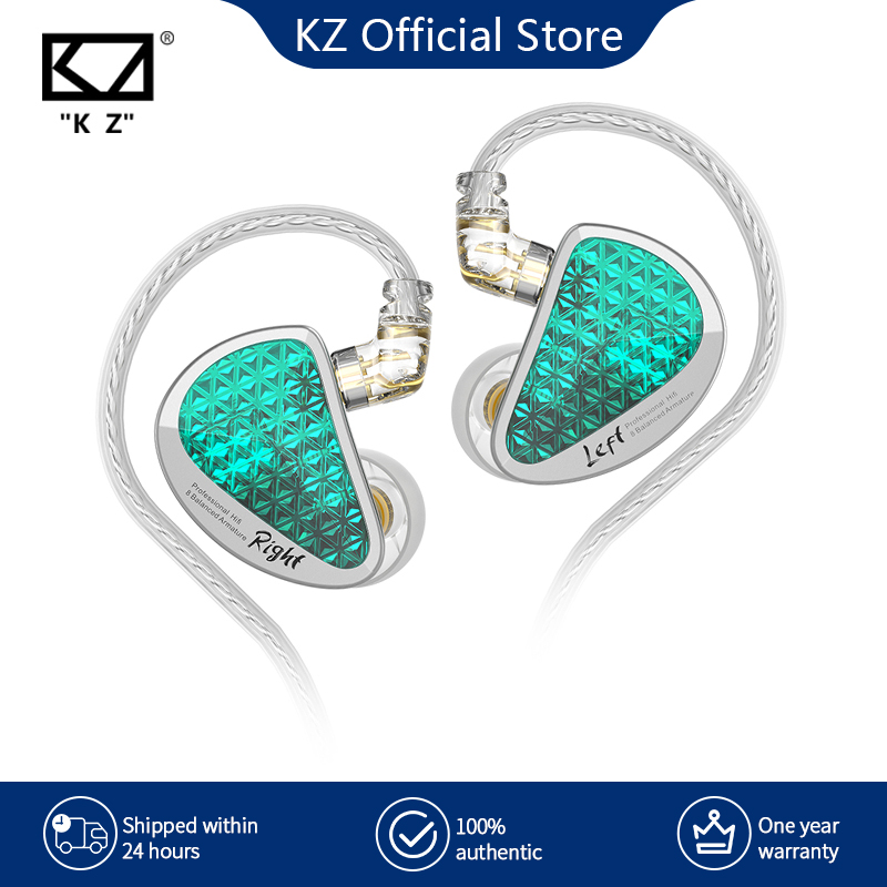KZ AS16 Pro In Ear Wired Earphones 16BA Balanced Armature HIFI Bass Monitor Headphones Noise Cancelling Earbuds Sport Headset