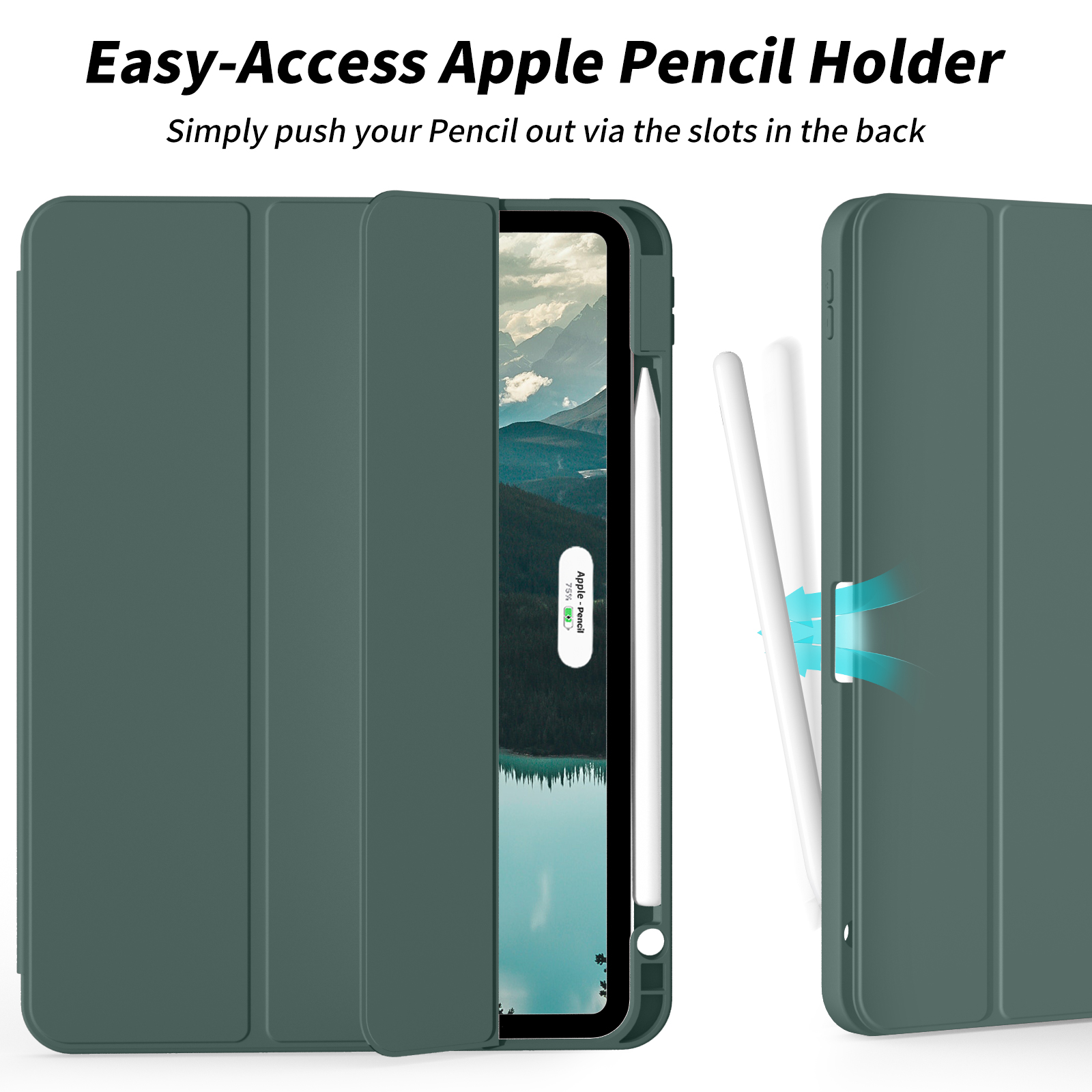 RBP para iPad Pro 11 de 12,9 pulgadas con estuche para lápices, para iPad Air 4/5ta generación 10,9 pulgadas mini 6 funda suave y delgada para tableta de TPU