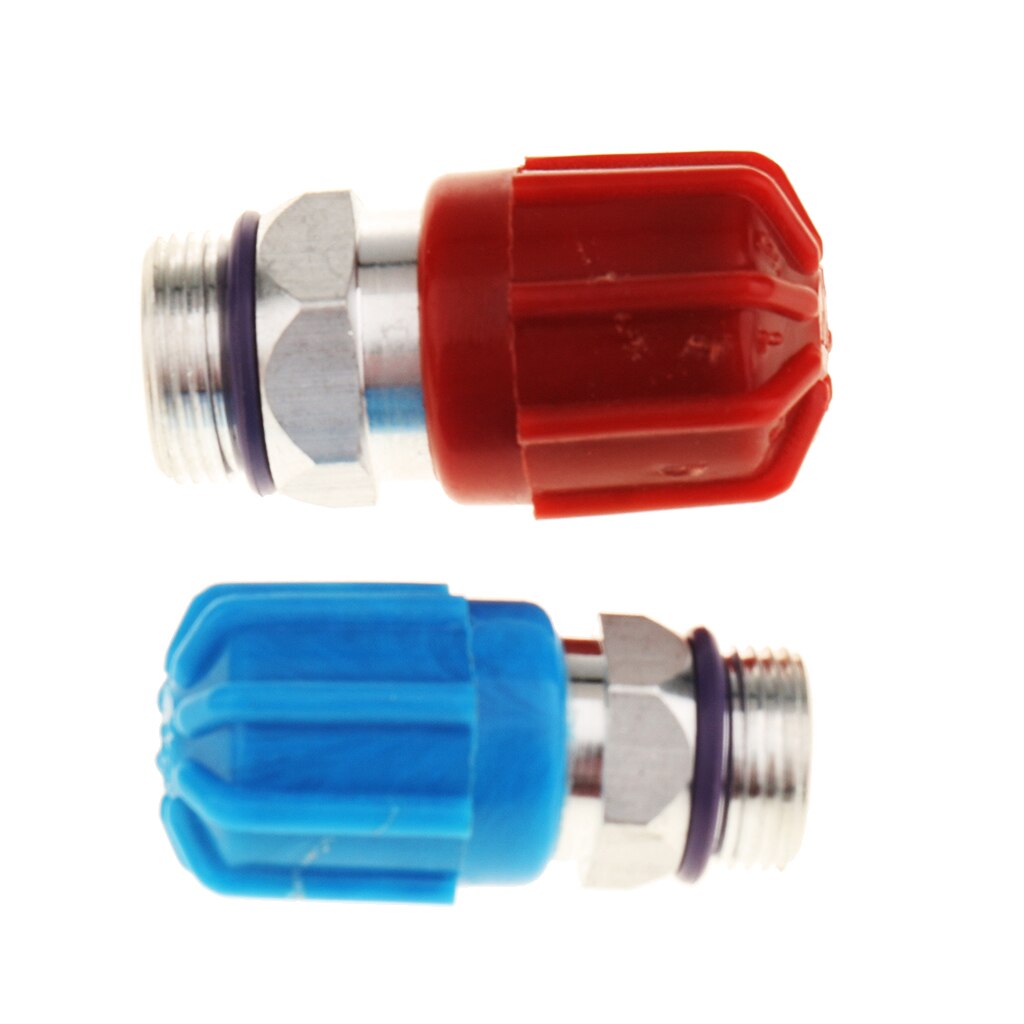 2 Pieces Replacement Car Air Conditioning A/C Caps and Valves Rapid Seal Sets