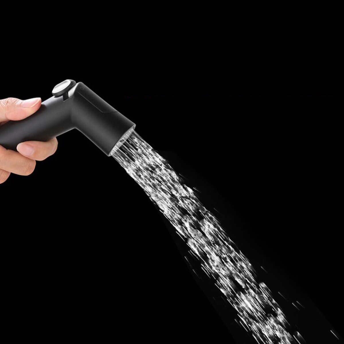 Svart bidet toalettsprøyte 3 stk sett hygienisk dusjkran bidet dårlig hånddusj veggfeste kran baderomstilbehør