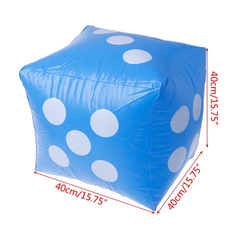 40cm Giant Inflatable Dice Beach Garden Party Game Outdoor Children Kid Toy Inflable Water Playing Bounce Beach Toy