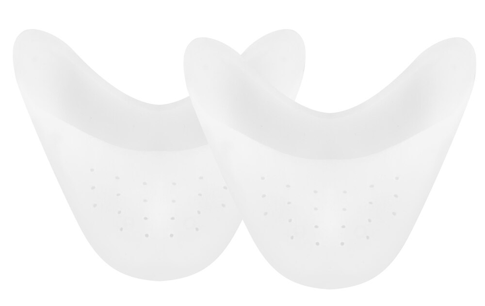 Sunvo-almohadillas de Gel de silicona para puntos de baile, Protector de punta de pie para Ballet, suela con agujero transpirable, insertos absorbentes de golpes: White