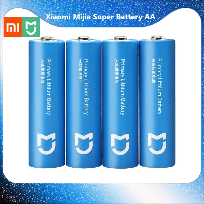 4Pcs Xiaomi Mijia Super Batterij Aa 2900Mah Lithium Ijzer Batterij 4 Stuks Duurzaam 1.5V Hoge Capaciteit Koud-Slip Batterij