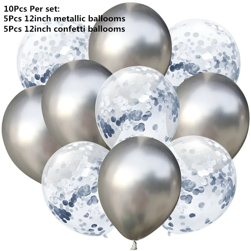 10/14 pçs mix rosa balões coração estrela rosegold confete balão festa de aniversário decorar crianças adulto bolas de ar casamento globos