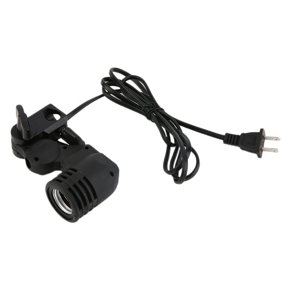 Lamphouder E27 Socket Flash Photo Verlichting Lamp Holder Voor Fotografie Studio Us/Eu Plug Zwart Stuk on/Off