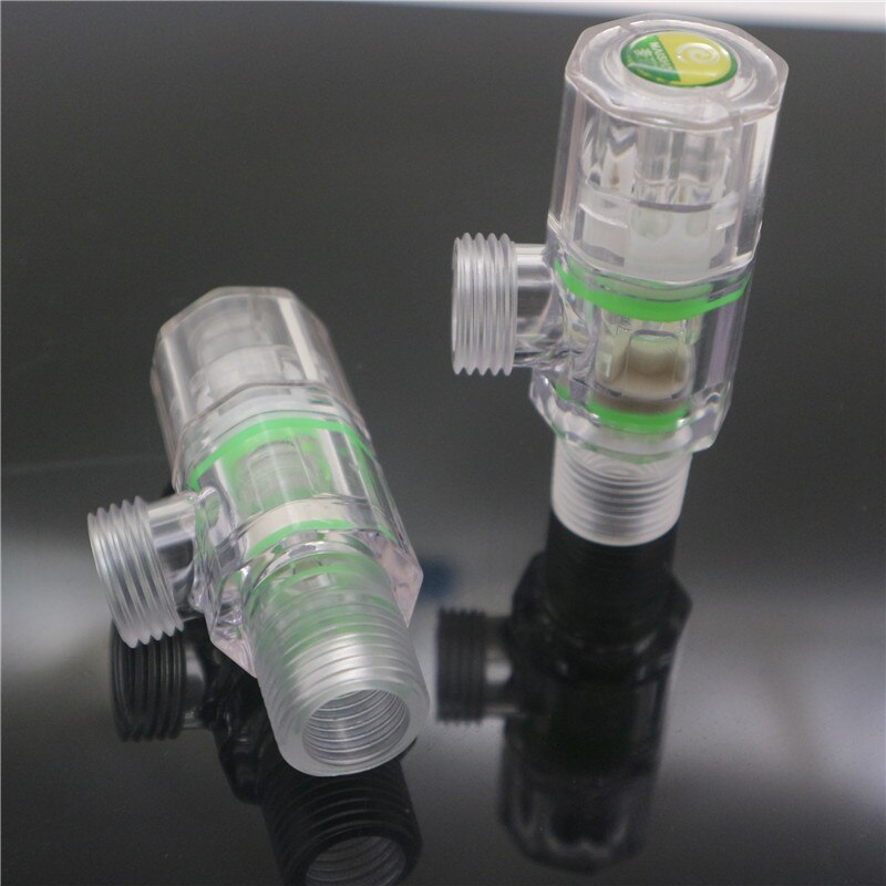 2pcs/lot PC 1/2 angle valve water stop valve plastic bathroom angle valve toilet water control valve
