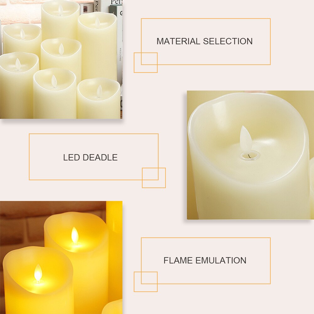 Candle Light Led Candles With Flickering Flame Led Tealight Candles Flameless Led Candles Christmas Light Candle Home Decoration