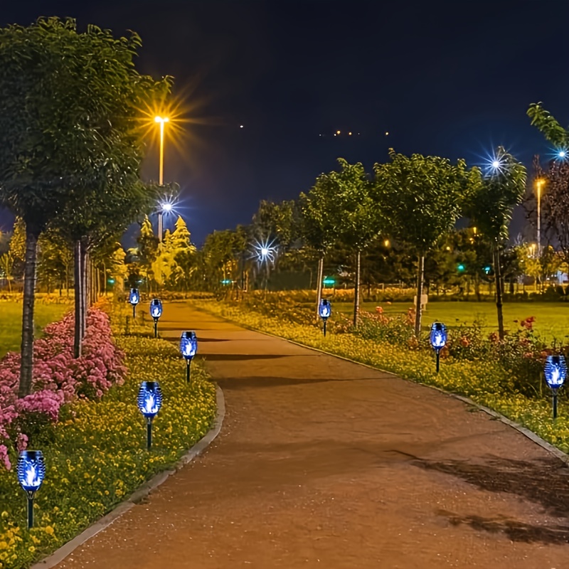 12LED Solar- Flamme Halloween exklusive Taschenlampe flackernde Lampe wasserdichte Garten dekoration Ich bin Freien Rasen Weg Hof Stehlampe