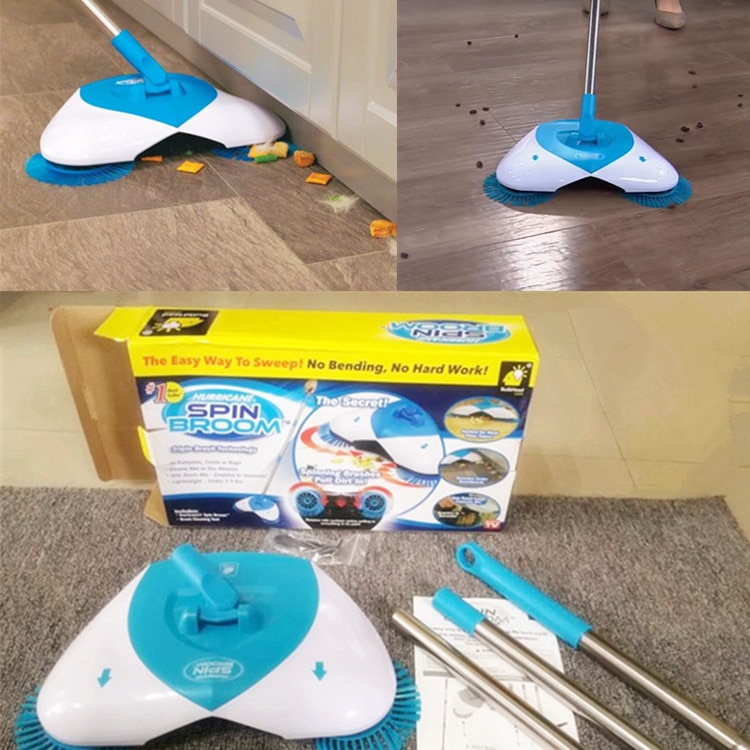 Hurricane Spin Broom Home Scavenger Sweeper Vacuum Cleaner Carpet Cleaner Robot Mop Portable Handheld Vacuum Cleaner: Default Title