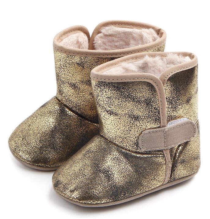 -né doux semelle bling coton tissu bébé bottes nouvelle offre spéciale hiver bébé chaussures confortable bébé fille garçon botte: gold / 0