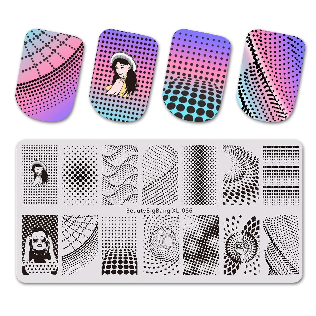 Beautybigbang Nail Stamping placas Nail Art accesorios mármol anual anillo patrón Superior plantillas Nail Stamping Mold XL-089: 86