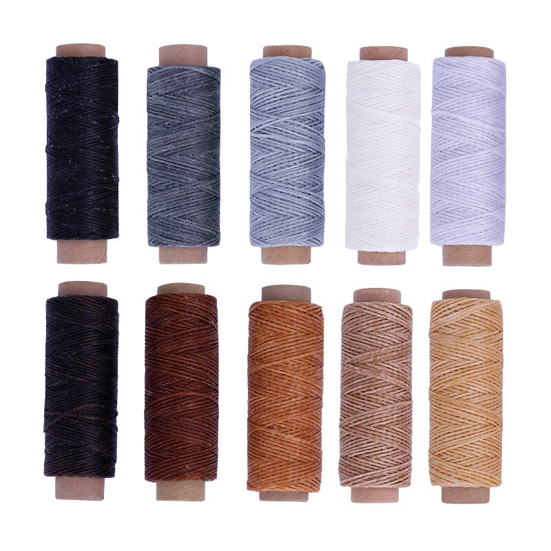 10 color/set 150D 50m Sewing Thread Wax Line DIY Handmade Wear-Proof Leather Sewing Flat Wax Thread DIY Craft Tool Sewing Thread