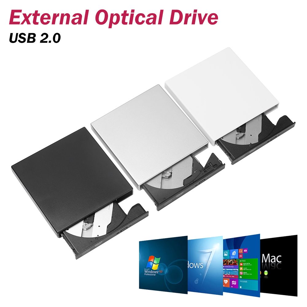 Lector de CD USB 20, accesorios para PC, quemador de disco, CD-RW, Unidad óptica externa, DVD ROM, playerpara Macbook, portátil, PC de escritorio