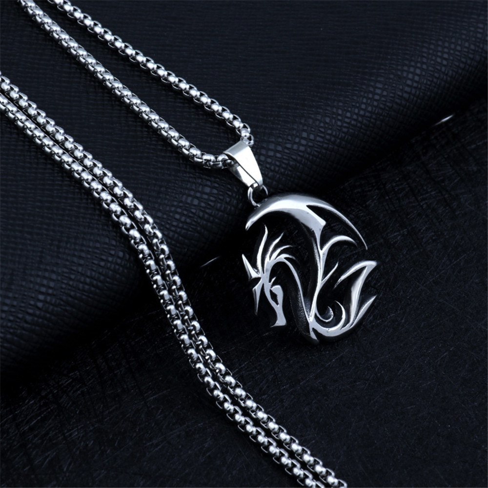 Vlam Flying Dragon Hanger Europese En Amerikaanse Dominante Mannen Ketting Titanium Staal Legering Zodiac Retro Hanger Ketting