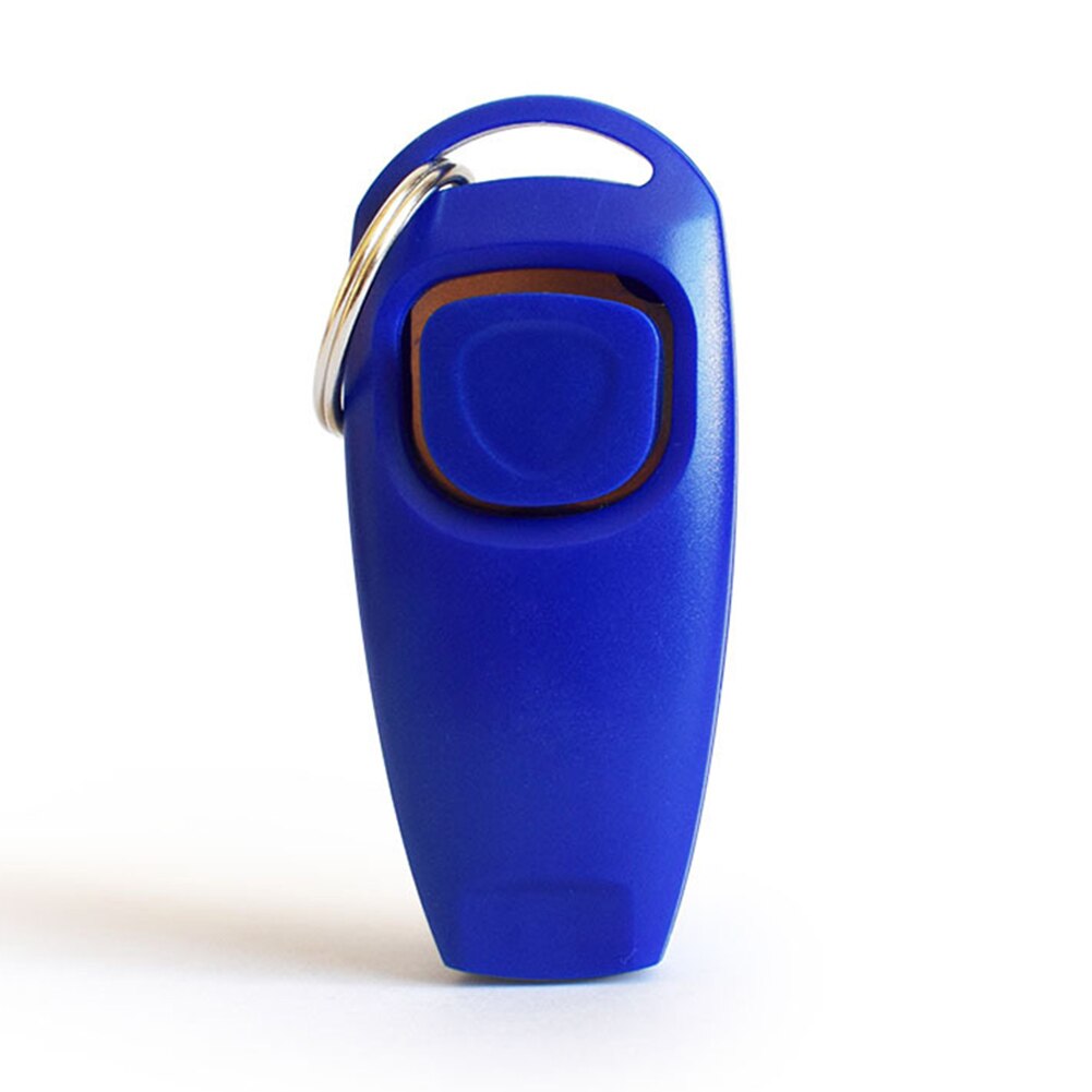 Combo Dog Clicker & Whistle - Training,Pet Trainer Click Puppy With Guide,With Key Ring TSH Shop: Blue