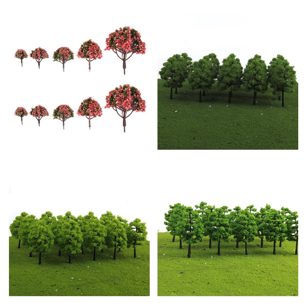 20pcs/Pack Trees Scenery Model Tree HO 1/100 Scale Wargame Landscape Toy