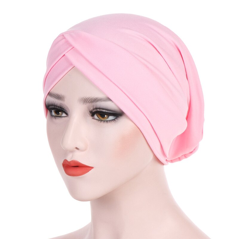 Musulman croix écharpe intérieure Hijab casquette islamique coiffe de tête chapeau bandeau Turban tête écharpe foulard femmes musulman Hijab bandeau: 9