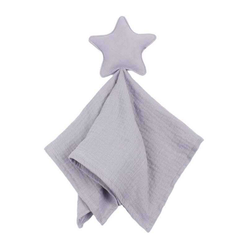 Moon Star Baby Comfort Safety Blanket Soothe Soothing Towel nfant Supplies for Baby Girls Boys Sleeping Playing Plush Toy: Blue-Star