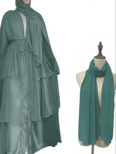Chiffon Open Abaya Dubai Turkey Kaftan Muslim Cardigan Abayas Dresses For Women Casual Robe Kimono Femme Caftan Islam Clothing: XXL / Multicolor