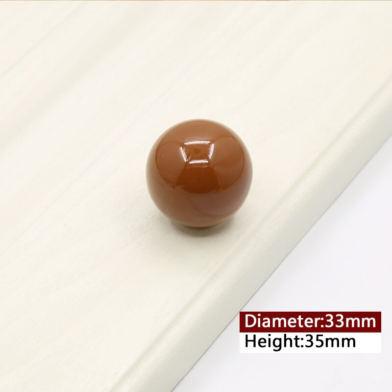 Kast Knoppen Keramische Kastdeur Pull Candy Kleur Kast Kledingkast Lade Bal Ronde Single-Gat Pull Hand Lade Handvat: 07