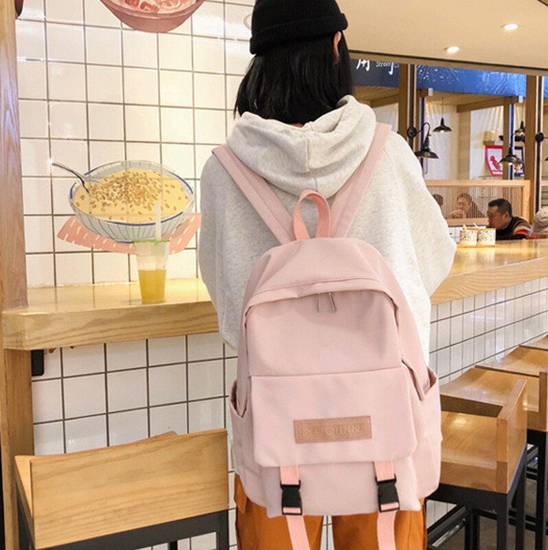Mochilas rosadas para adolescentes mochila para mujeres mochilas escolares para adolescentes Mochila GRANDE ligera impermeable para estudiante de Oxford para mujeres