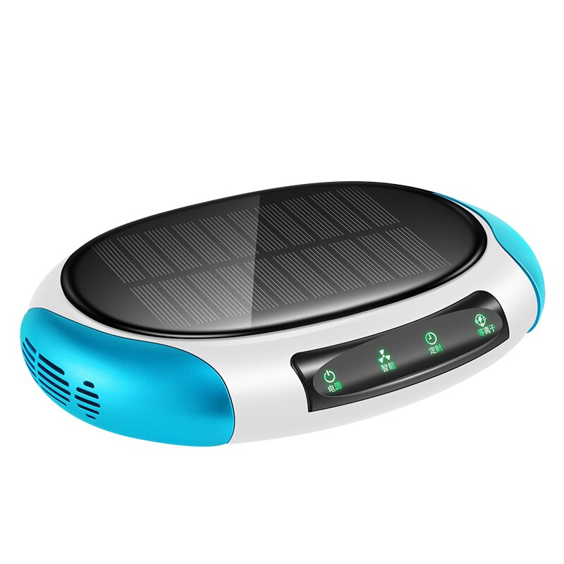 Filtre à énergie solaire Portable | Véhicule solaire Portable pour voiture maison, nettoyeur d'énergie solaire, purificateur ozoniseur, éliminateur d'odeurs, purificateur d'air à Anion: Blue and white