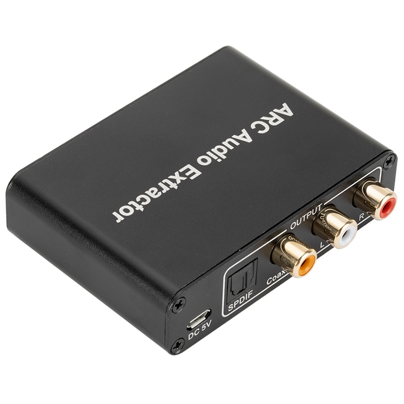 192KHz ARC Audio Adapter Audio Extractor Digital to Analog Audio Converter DAC SPDIF Coaxial RCA 3.5mm Jack Output