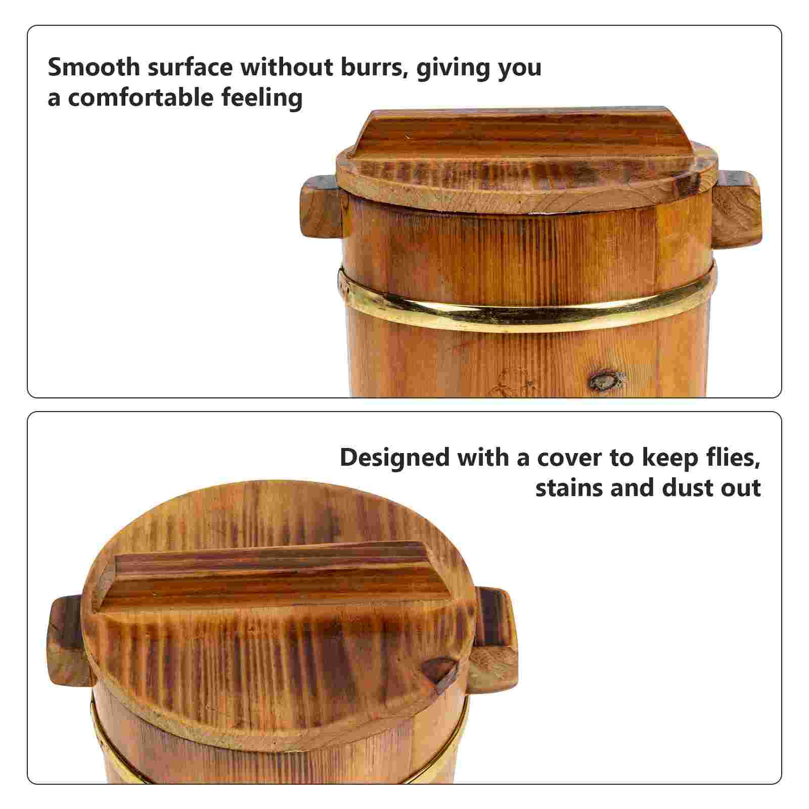 1 set of Steamed Rice Bucket Rice Storage Container Household Steaming Bucket