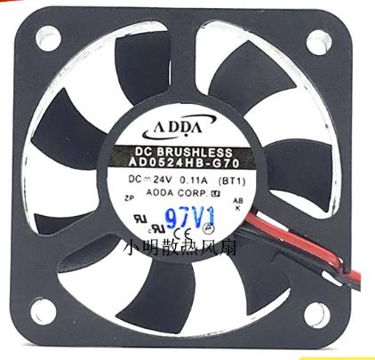 Cooler Fan for ADDA AD0524HB-G70 5010 DC24V 0.11A Frequency Converter Cooling Fan 50x50x10mm
