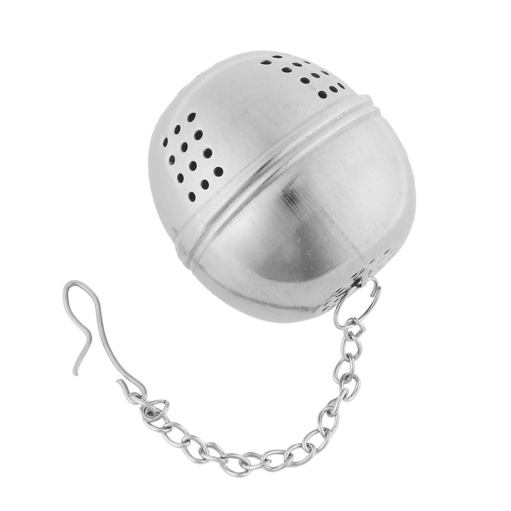 Bola infusora de té de acero inoxidable, tetera con bloqueo de hojas de té, colador de especias herbales, filtro de malla, herramientas de cocina, accesorios de cocina