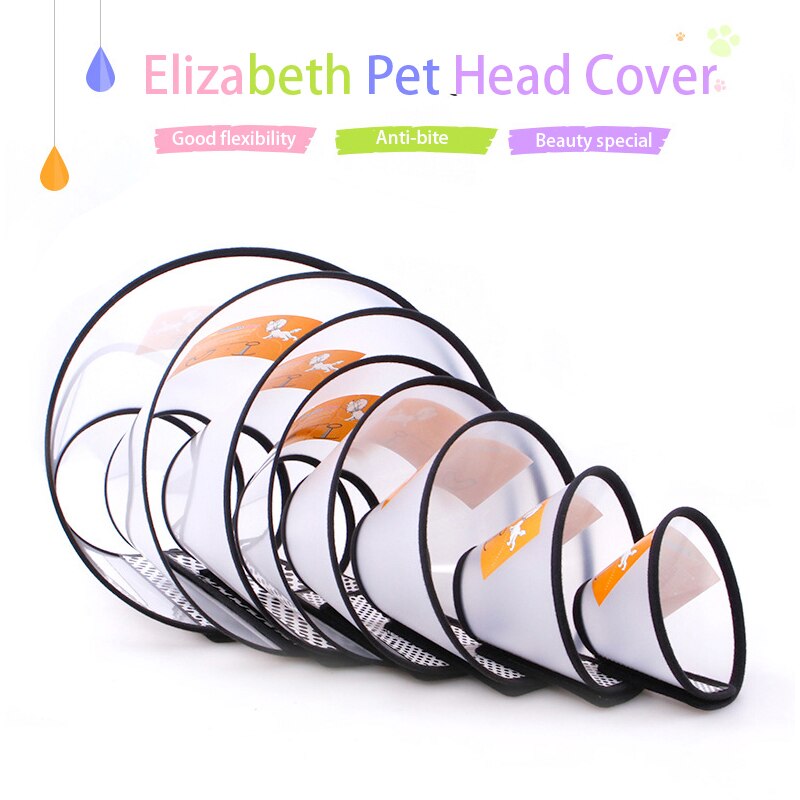 XS S Hond Hoofd Cover Kragen Anti-bite Bescherming Elizabeth Schilden Voorkomen Hond-bijten Neck Pet Grooming beschermhoes