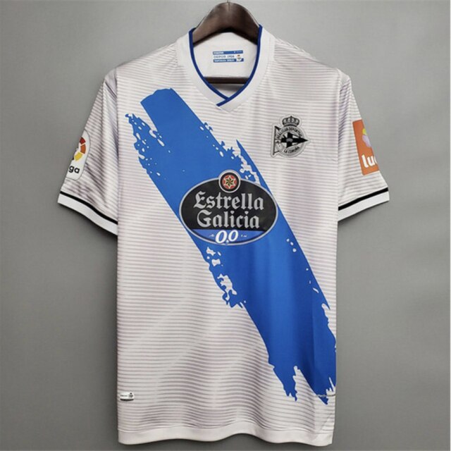 20/21 para Deportivo de La Coruña adulto Camiseta de fútbol Deportivo de La CDR futbol Camisa de ocio mejor camisetas de ca: Azul / XXL