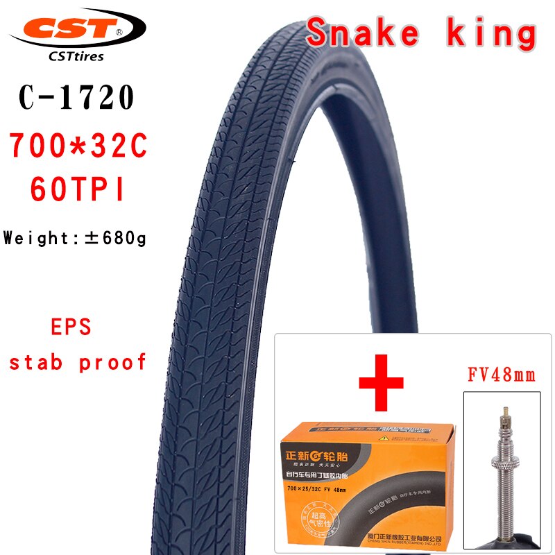 Pneu de bicicleta de estrada c1720 700c, pneu resistente à facas 32-622, 700x32c, 60tpi, estação vagão, ± 460g: 700X32C   Tube FV48