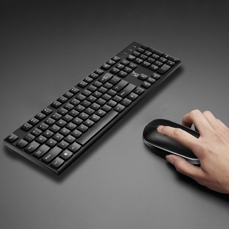 2.4G Wireless Keyboard And Mouse Combination, Waterproof, Compatible With Window XP, Vista, Win7, Win8, Win10.