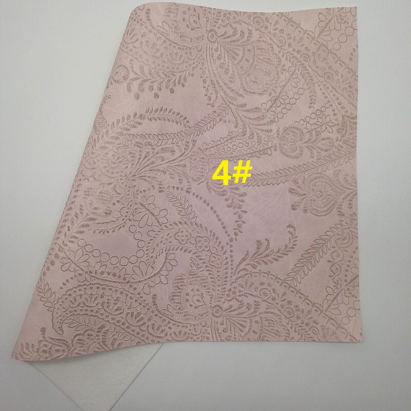 Tissu à paillettes roses, Faux daim léopard, feuilles de cuir synthétiques, tissu velours pour nœud A4 21x29CM scintillant Ming XM799