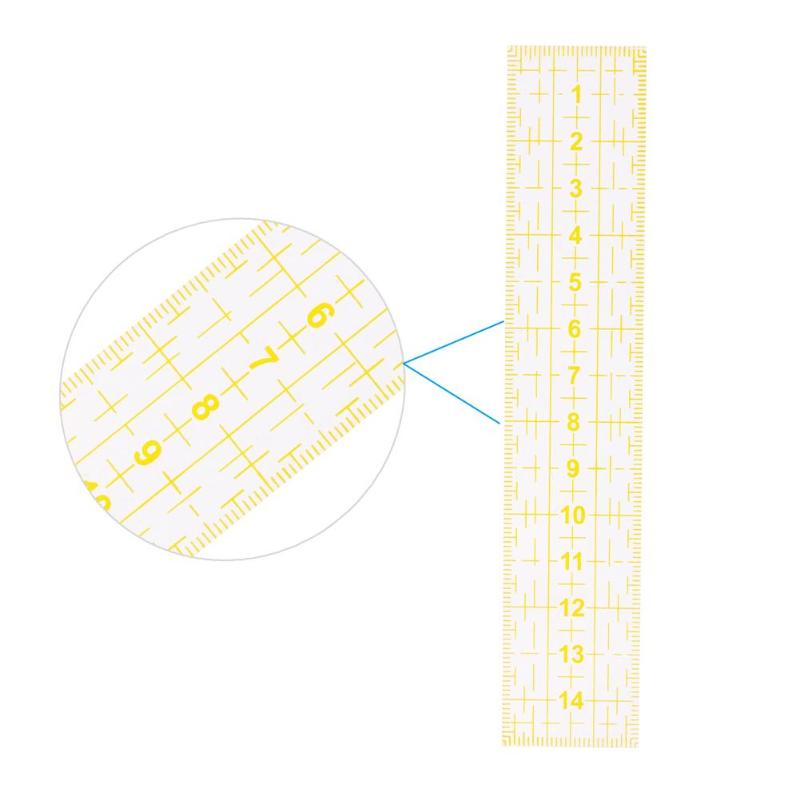 Measuring Tool Quilting Ruler Patchwork Sewing Foot Aligned Grid Cutting Edge Tailor Craft Handmade Quilt Ruler 15*3 cm