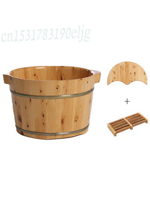 Cèdre bois pied bain baril bain de pieds baril en bois lavage des pieds petite baignoire en bois massif pied bain baril maison artefact: 3