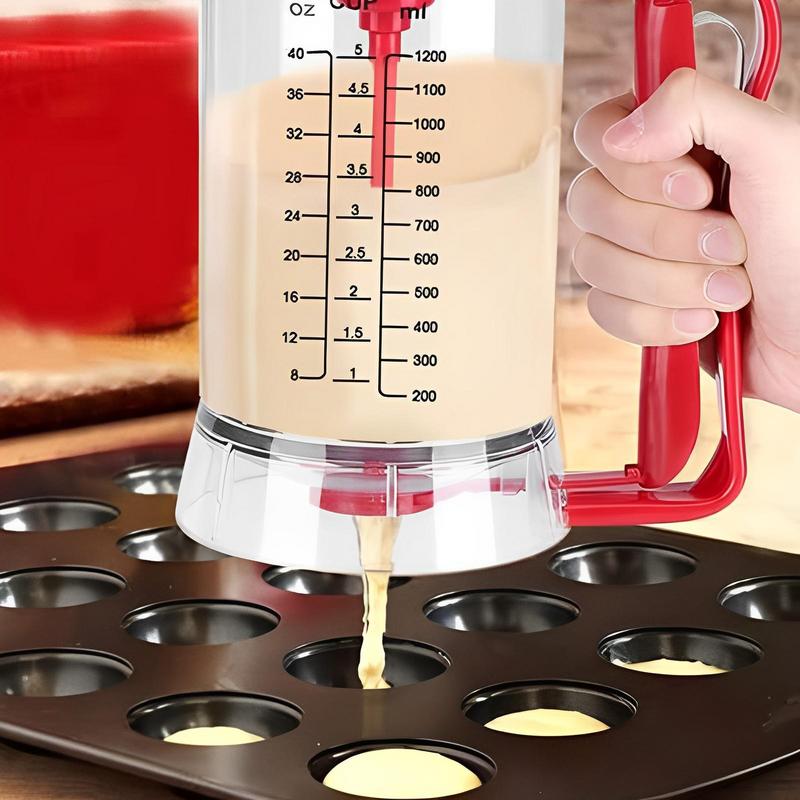 Separador de masa para tortitas, dispensador de masa con función de agitación, manual, para hornear, DIY