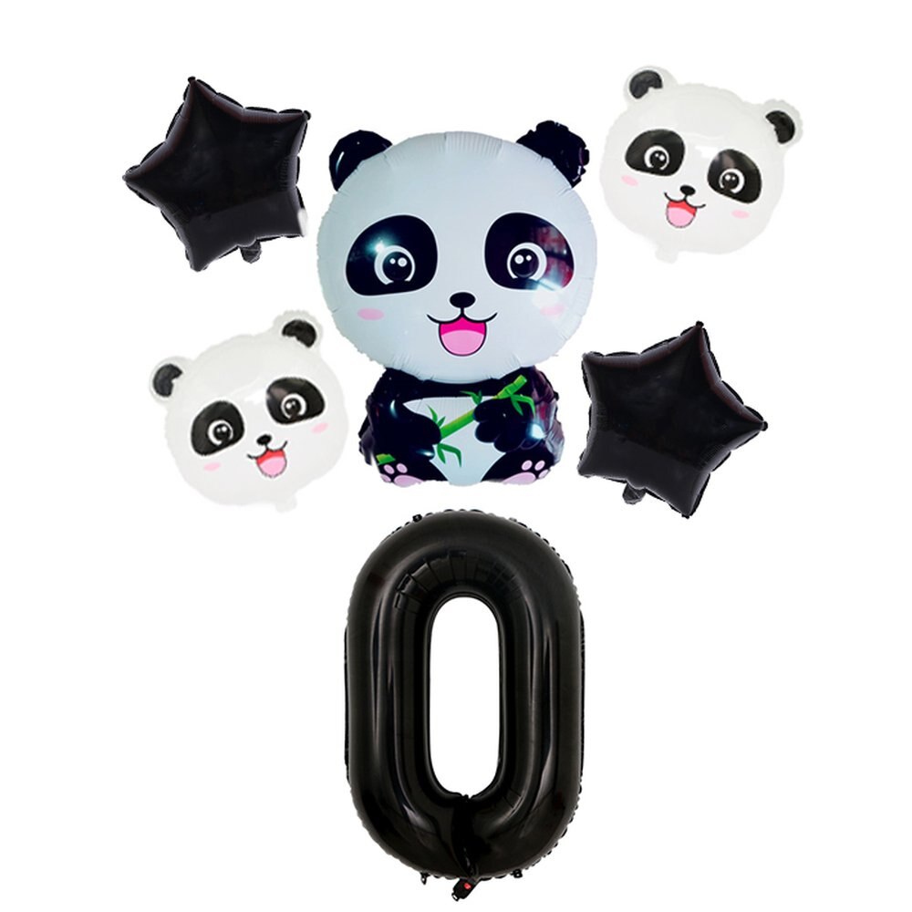 Lovely Panda Theme Kids Happy Birthday Party Decoration Paper Plate Napkin Cup Straw Disposable Tableware Baby Shower Supplies: 0