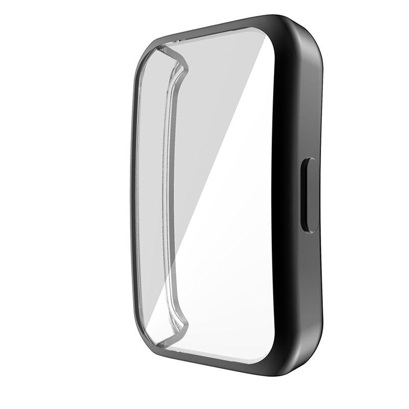 Soft Protective Case For Huawei Honor Band 6 Watch Cover Plating Shell Full Screen Protector For Honor Band 6 Bumper Accessories: Black